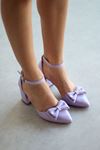 Mida Shoes Y107 Lila Deri Topuklu Ayakkabı