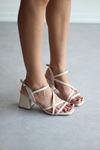 Mida Shoes Y831 Ten Deri Kadın Topuklu Ayakkabı 