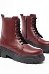 Mida Shoes 812-356 Bordo Deri Kadın Bot 