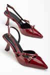 Mida Shoes ST-005 Bordo Rugan Topuklu Ayakkabı  